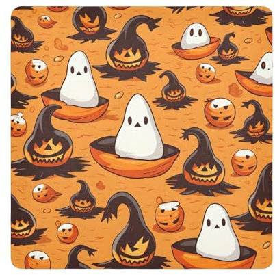 Pumpkins Ghosts Kamera-Wickeltuch, quadratisches, selbstklebendes Tuch für Objektivkamera, kratzfester Objektivschutz, Make-up-Tasche, 35,1 x 35,1 cm, Mehrfarbig, 17.7x17.7in, Modern