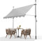 Store Banne Rétractable Terrasse 300x120cm, Store de Balcon-Hauteur Réglable Manuel, Auvent de Patio sans Perçage, Store Téléscopique Extérieur UV Résistant, Marquise de terrasse, Gris Clair