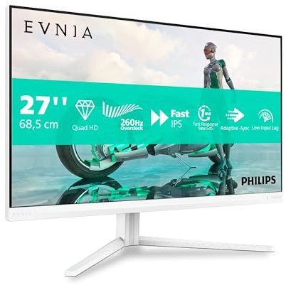 Philips 27M2N3501PA 27 Zoll QHD Monitor, 260Hz, Fast IPS, 0,3ms MPRT Adaptive Sync HDR400 Höhenverstellung (2560x1440,HDMI 2X 2.0,DP 1x 1.4) Schwarz