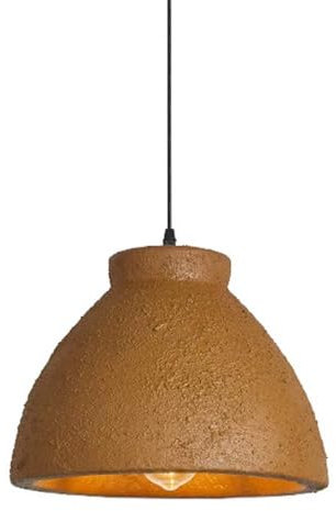 USMJQVZ Lámpara Colgante de Resina de 13,8, Estilo Industrial Vintage, Estilo Retro rústico, para Techo, Creativa, con Pantalla de Resina roja, Ideal para Isla de Cocina.