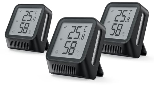 X-Sense WLAN Thermometer Hygrometer Innen, Raumthermometer mit X-Sense App, Angepasster Komfortbereich, Thermo-Hygro-Datenlogger, Smiley-Indikator, kompatibel mit Alexa, STH0A - nur mit Basisstation