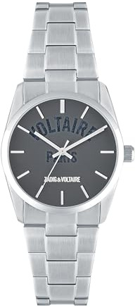 Zadig&Voltaire - Armbanduhr Zadig 36 - Quartz Uhrwerk - Gehäusebreite: 36 mm - Edelstahl - Grey - 5 ATM