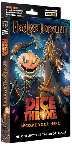 Dice Throne | Dice Throne: Headless Horseman Hero Pack | Hero-Pack-Erweiterung, Rasantes Unheimliches Würfelduell | 2-4 Spieler | 90-120 Minuten