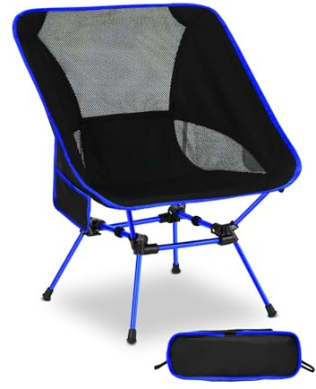 Trongle Campingstuhl Faltbar, Ultraleicht Klappstuhl mit Atmungsaktives Mesh, Quadratischer Aluminiumrahmen, Tragfähigkeit 150kg, Tragbare Campingstühle für Wanderungen, Picknicks, Angeln