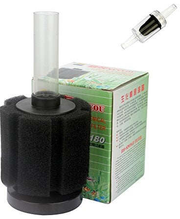 SENZEAL Sponge Filter Dedizierter Biochemischer Schwammfilter Reinigen Sie das Wasseraquarium mit Rückschlagventil Schwarz S