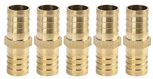 sourcing map Raccord Cannelé tuyau enlaiton de 19 mm raccord droit Union pour Air eau gazole 5 pièces