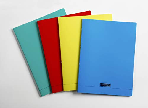 Calligraphe 18291C - Packung mit 10 Zeichenheften Calligraphe geheftet, DIN A4+ 24x32cm, 48 Blatt blanko, 90g, farbig sortiert, 1 Pack