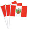 Peru-Flagge, Peru-Flagge, kleine Mini-Handflaggen auf Stab, ideal für Party-Paraden, Sportveranstaltungen, patriotische Festival-Dekorationen