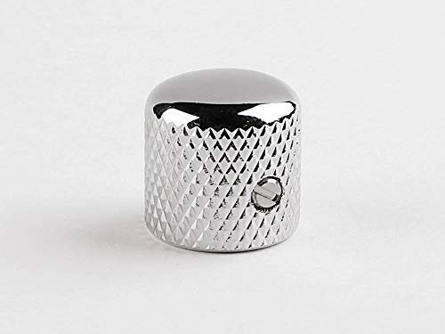 Boston Potiknopf, Dome Knob, Metall, chrom, 19,0mmx19.0mm, mit Schraube, 6,1mm Schaft