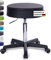 1stuff Rollhocker Squash 40 - ca. 51-71 cm Höhe - Bürohocker mit extra breitem 40 cm Sitz - vielseitiger Arbeits-Hocker - Praxishocker mit Rollen - Studiohocker Schwarz