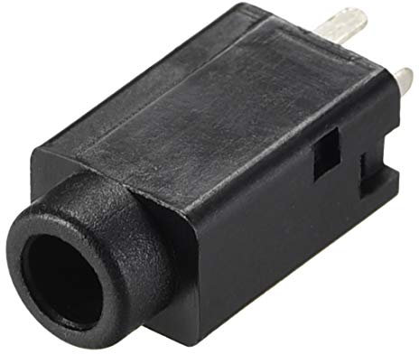 sourcing map 3.5mm Headphone Jack Female Audio Socket Connector Stereo 3 Pins Plastic PCB Mount Black 10pcs