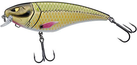Berkley Zilla Flanker Hechtköder – schwimmender, flachlaufender Wobbler mit Fusion 19 Drillingshaken – bleifrei