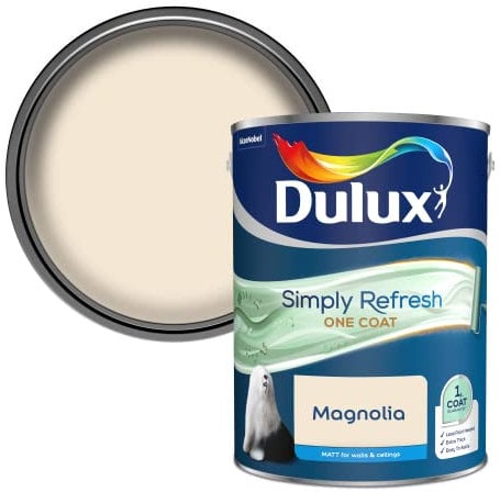 Dulux Simply Refresh One Coat Matt Emulsion Paint - Magnolia - 5L
