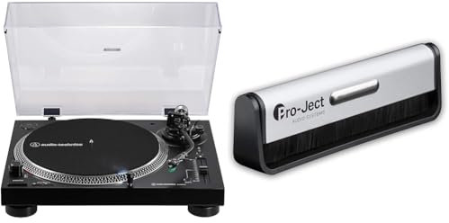 Audio-Technica LP120xBTUSB Direct-Drive Turntable (Bluetooth & USB) Black & Pro-Ject Brush IT - Record Cleaner