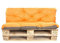 Palettenkissen Outdoor - Palettenkissen Set - Palettenkissen Set Indoor (Sitzkissen 120x60 +Rückenlehne 120x50, Orange)