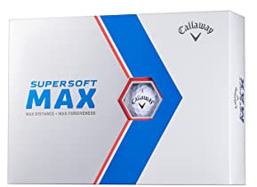 Callaway Supersoft MAX 23 Golfbälle, 1 Dutzend (12 Stück), 2 Stück, weiß