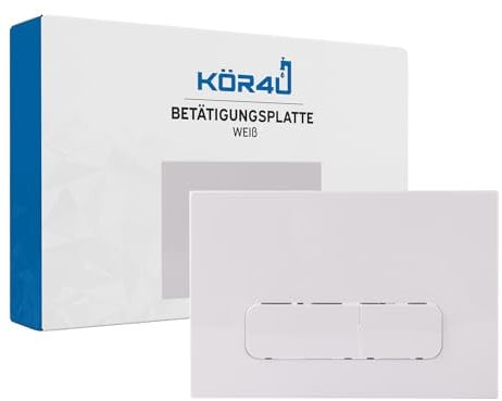 kör4u Betätigungsplatte für Geberit Spülkasten Sigma UP300, UP320 und Delta UP100, abgerundete Taster (weiß)