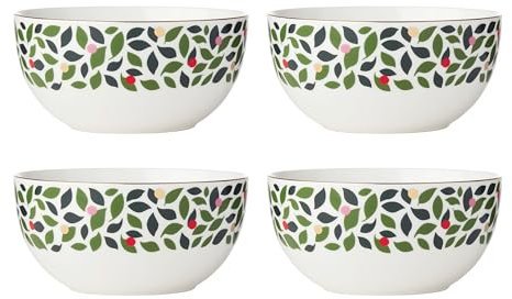 Kate Spade 895363 Evergreen Suppen-/Müslischalen, 4-teilig