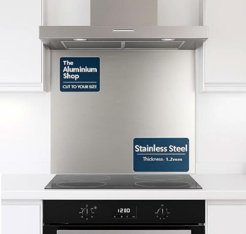 Stainless Steel 1.2mm Thick Brushed Kitchen Splashback (500mm x 500mm)