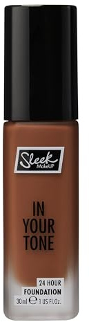 Sleek MakeUP In Your Tone 24 Hour Foundation, Medium Buildable Coverage in 30 Shades, Semi-Matte Flawless Finish, 11N, 30ml