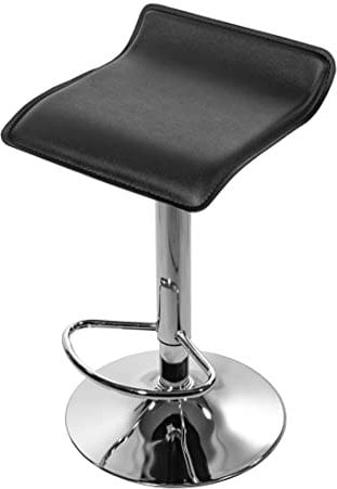 Home Collective Barhocker Barstuhl mit Polster Kunstleder in schwarz Chrom Füße | höhenverstellbar drehbar belastbar bis 120kg Bar Stuhl