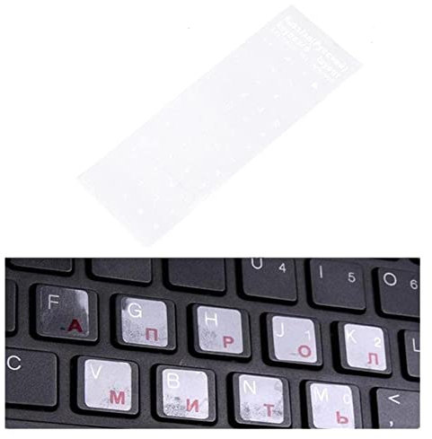 BVSPA Universal Russian Transparent Keyboard Stickers For Laptop Letters Keyboard Dust For Notebook Computer Protection Cover PC