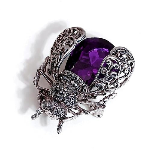 YAHOYA Kristall Insekten Brosche Käfer Broschen Anstecknadel Mode Brosche für Frauen Anstecknadeln Schal Clip Schmuck Brosche