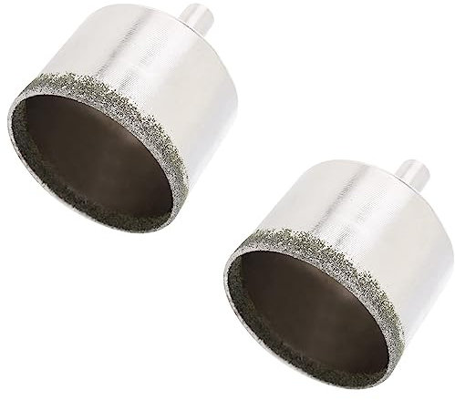 TOP-VIGOR 2Pcs 35mm Diamond Drill Bit Hole Saw, Hollow Core Drill Bit Hole Saw Tools, Hole Cutter Glass Center Pilot Drilling Bits for Glass Ceramics Porcelain Tile Stone Granite Marble