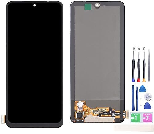 Jinyan OLED Pantalla LCD para Red-mi Note 10S / Red-mi Note 11 SE/Poco M5s Pantalla LCD + reemplazo General del digitalizador de Pantalla táctil de Vidrio Exterior (Negro)