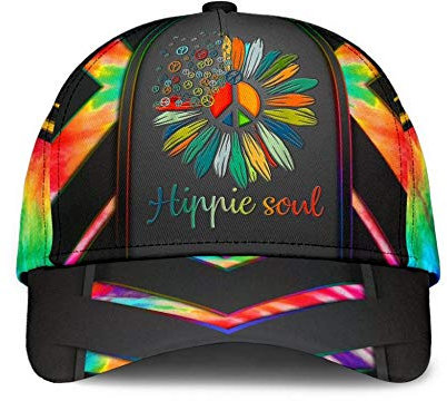 942 Hippie Soul Glitzer 3D Gedruckt Herren Damen Basecap Atmungsaktiv Baseball Kappen Verstellbar Baseballmütze Baseballkappe Für Wander Golf Sport