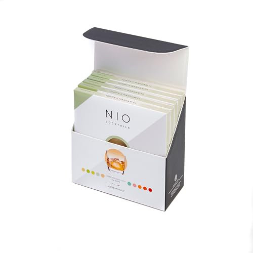 NIO Cocktails – Premium Handcrafted Tommy’s Margarita – Triple Sec & Tequila Cocktail Gift Box – Bar-Quality Pre-Mixed Cocktails with Organic Agave – Luxury Alcohol Gift Set – 5 x 100 ml