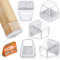 28 pièces Protection Pied de Chaise Carré, Patin de Chaise Protections Tampon de Sol, Protections de Sol en Silicone Transparent, réduire Les Rayures (17-22mm)