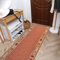 Modernen Preiswert Antirutsch Läufer JENA rotbraun rot-braun, Anti Rutsch Teppich rutschfest Brücke Meterware Rahmen für Küche Wohnzimmer, dauerhaft, 120x340 cm