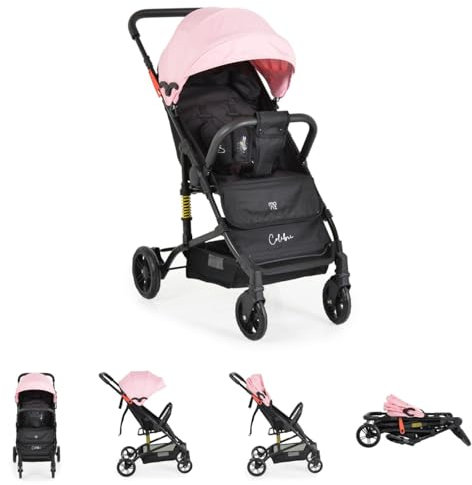 Moni Kinderwagen Buggy Colibri, faltbar, verstellbar, 5-Punkt-Gurt, ab 6 Monaten rosa