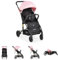 Moni Kinderwagen Buggy Colibri, faltbar, verstellbar, 5-Punkt-Gurt, ab 6 Monaten, Farbe:rosa