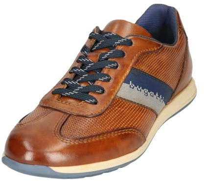 bugatti Herren Businessschuhe, Männer Schnürer, Wechselfußbett,Freizeit,Schnuerschuhe,Schnuerer,straßenschuhe,Low-tie,Cognac (6300),44 EU / 9.5 UK