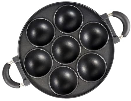 DMAIS Teglia per Biscotti, Nero, Rotondo, Stile Sferico, Per Cupcake, Muffin, Biscotti, Pancake