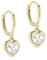 Ted Baker Hanniy Crystal Heart Huggie Hoop Earrings For Women (Gold Tone/Crystal)