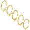 Adramata 5 Stück Frauen Ringe Set - 14 Karat Vergoldete Verstellbare Daumen- und Fingerringe, Einfacher Bandring, Stapelbare Offene Silber/Gold Schmuck