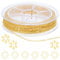 COMNICO 4,9 m Schmuckkabel Gliederkette Rolle DIY-Bastelbedarf mit 20 Karabinerverschlüssen 50 Biegeringen zur Herstellung von Schmuckherstellung Halsketten Ohrringen und Armbänder(Gold)