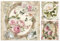OLYCRAFT 3 Stück/Set Rosen Abziehbilder Zum Aufreiben Für Möbel Und Kunsthandwerk 15x30cm Vintage Fotorahmen Dekor Transferaufkleber Florale Abziehbilder Zum Aufreiben Für Holzmöbel Scrapbooking