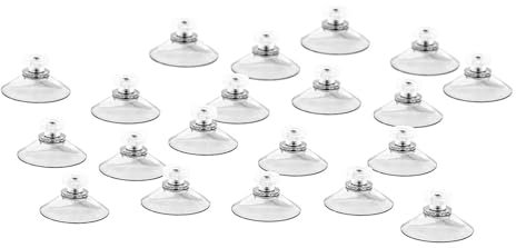 AQXYYWEI 20 pezzi ventose trasparenti con dado a pollice ventose potenti in PVC for cucina, bagno, finestra, parete, ganci da 40 mm