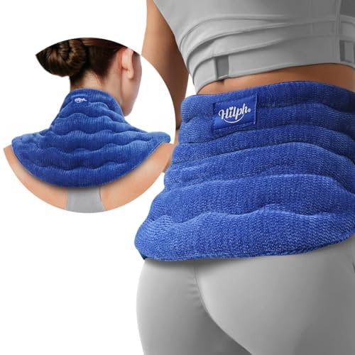 Hilph Ceinture chauffante dorsale pour micro-ondes, grand coussin chauffant avec humidité pour crampes, lombaires, sciatique, douleurs menstruelles, crampes musculaires, non scented