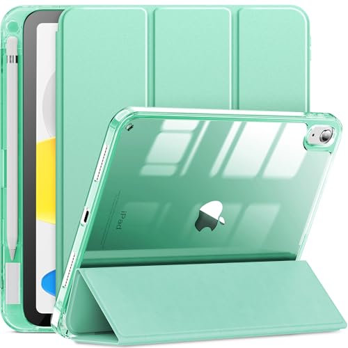 INFILAND Compatibile con iPad A16 11a generazione 11 pollici 2025, iPad 10a generazione 10,9 pollici 2022, custodia protettiva trasparente sottile con supporto per Apple Pencil e adattatore di
