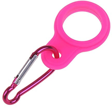 Water Bottle Buckle Carabiner Clip Drink Bottle Holder Hook Rose Red 5.5x3.5 cm