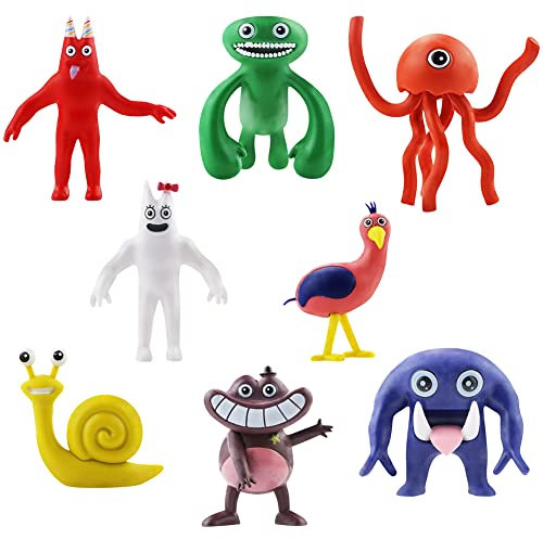 LKNBIF Cartoon Figuras, Toys Figuras Set, 8Pcs Mini Garden of Figuras Set, Adornos para Tartas Anime Figuras Decoración Adornos para En Miniatura Suministros para Decoración De Tartas Fiestas