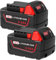 LabTEC 2 Packs 5.5Ah Lithium-Ion Battery for Milwaukee M18, Compatible with Milwaukee M18 18V Cordless Power Tools 48-11-1815 48-11-1820 48-11-1830 48-11-1840 48-11-1850 48-11-1850 48 -11-1 860 cm