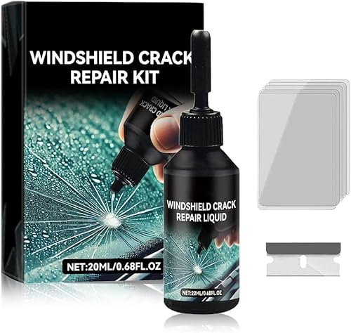 Windshield Crack Repair Kit, 2025 New Glass Cracks Gone Repair Kit, Premium Glass Repair Liquid Windshield Repair Kit for Chips and Cracks, Quick Fix Windshield & Glass Repair Tools (1)