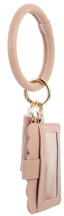 Healeved Travel Kosmetik Make-up Tasche Mit Lippenstift-organizer Kartenetui Handgelenkband Und Schlüsselanhänger Für Camping Und Partys Langlebigem Pu- Rosa