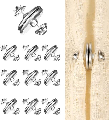 10 Paare Magnete für Duschvorhang, Vorhang Magnetknopf für Gardinen & Duschvorhänge, Raffhalter mit Gewichten for Schlafzimmer, Wohnzimmer & Badezimmer